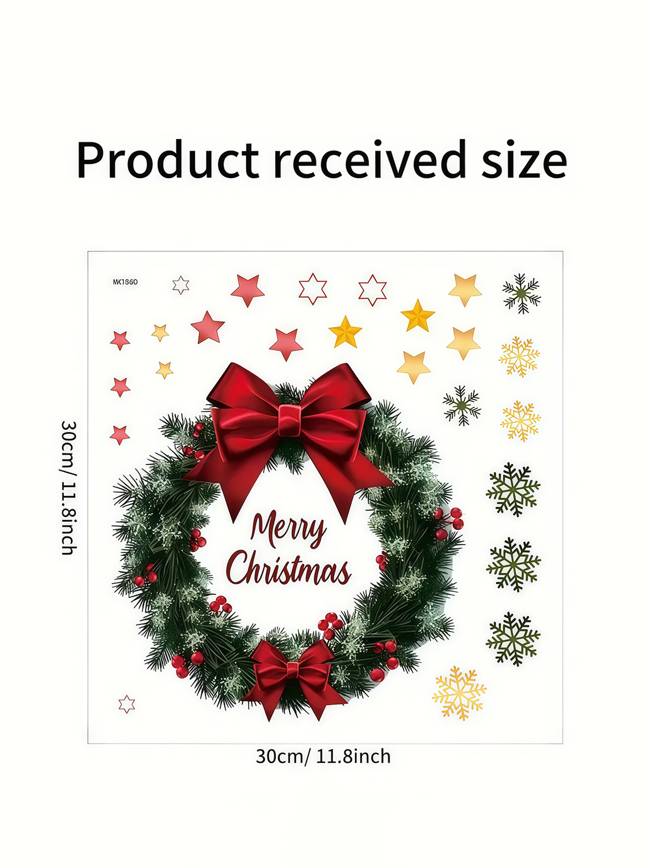 Custom Christmas Wreath Wall Sticker
